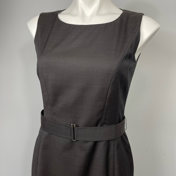 HUGO BOSS DOBINA Virgin Wool Shift Dress Belt Career Work Office Business 36 XS - Picture 4 of 16